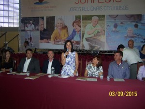 Dona Lú Alckimin - Presidente do Fundo social do Estado de São Paulo, durante abertura do JORI.